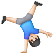 Man Cartwheeling: Light Skin Tone on Samsung