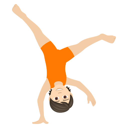 Person Doing Cartwheel: Light Skin Tone on JoyPixels