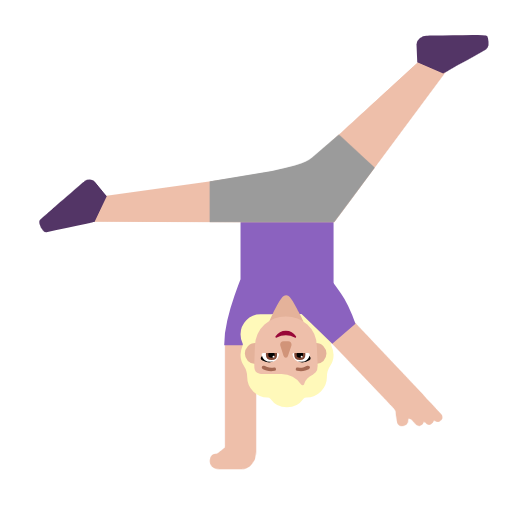 Woman Cartwheeling: Medium-Light Skin Tone on Microsoft Fluent