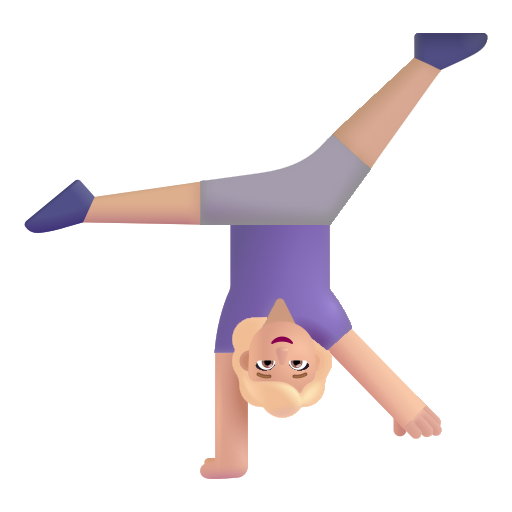 Woman Cartwheeling: Medium-Light Skin Tone on Microsoft 3D