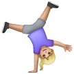 Woman Cartwheeling: Medium-Light Skin Tone on Samsung