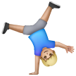 Man Cartwheeling: Medium-Light Skin Tone on Samsung