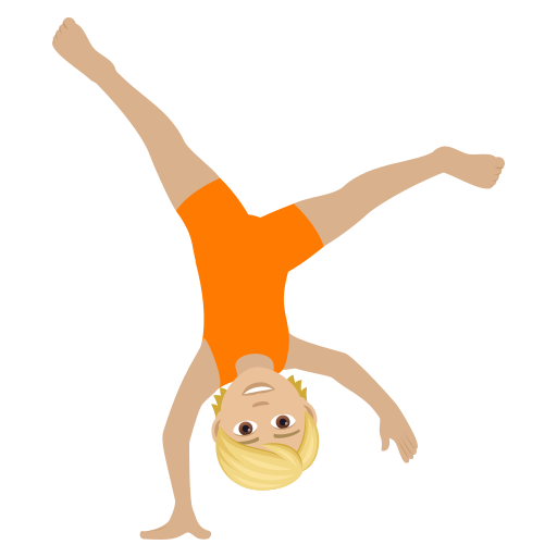 Person Doing Cartwheel: Medium-Light Skin Tone on JoyPixels