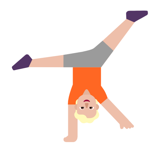 Person Doing Cartwheel: Medium-Light Skin Tone on Microsoft Fluent