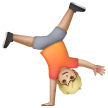 Person Doing Cartwheel: Medium-Light Skin Tone on Samsung