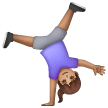 Woman Cartwheeling: Medium Skin Tone on Samsung