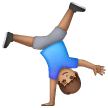 Man Cartwheeling: Medium Skin Tone on Samsung