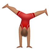 Man Cartwheeling: Medium Skin Tone on WhatsApp