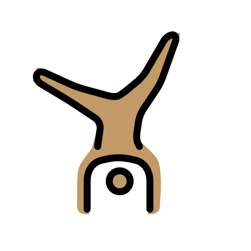 Person Doing Cartwheel: Medium Skin Tone on OpenMoji