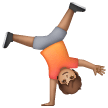 Person Doing Cartwheel: Medium Skin Tone on Samsung