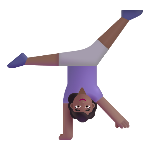 Woman Cartwheeling: Medium-Dark Skin Tone on Microsoft 3D