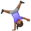 Woman Cartwheeling: Medium-Dark Skin Tone on Samsung