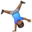Man Cartwheeling: Medium-Dark Skin Tone on Samsung