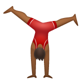 Man Cartwheeling: Medium-Dark Skin Tone on WhatsApp