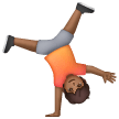 Person Doing Cartwheel: Medium-Dark Skin Tone on Samsung