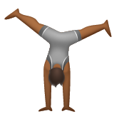 Person Doing Cartwheel: Medium-Dark Skin Tone on WhatsApp