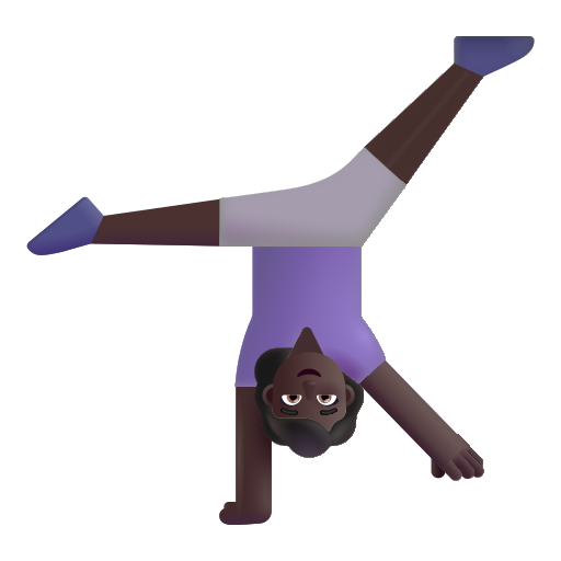Woman Cartwheeling: Dark Skin Tone on Microsoft 3D