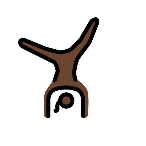 Woman Cartwheeling: Dark Skin Tone on OpenMoji