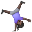 Woman Cartwheeling: Dark Skin Tone on Samsung