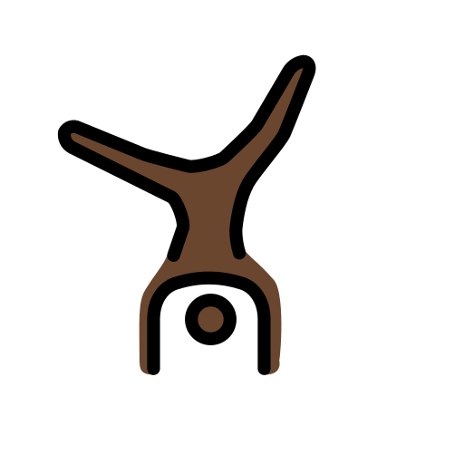 Man Cartwheeling: Dark Skin Tone on OpenMoji