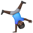 Man Cartwheeling: Dark Skin Tone on Samsung