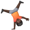 Person Doing Cartwheel: Dark Skin Tone on Samsung