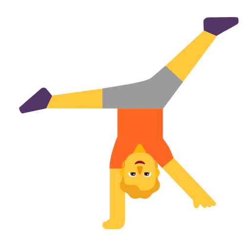 Person Doing Cartwheel on Microsoft Fluent