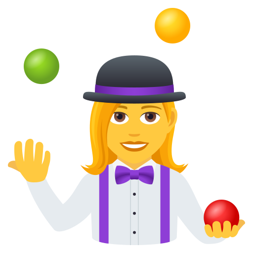 Woman Juggling on JoyPixels