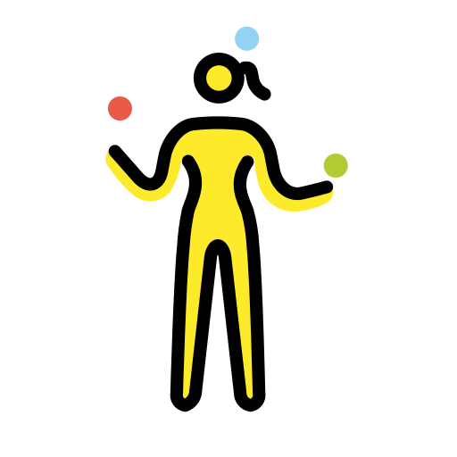 Woman Juggling on OpenMoji