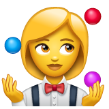 Woman Juggling on WhatsApp
