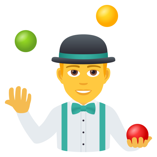 Man Juggling on JoyPixels