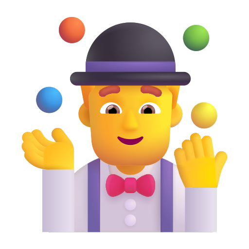 Man Juggling on Microsoft 3D