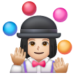 Woman Juggling: Light Skin Tone on Samsung