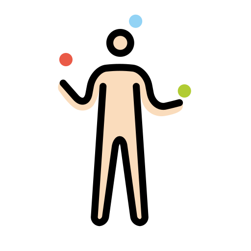 Man Juggling: Light Skin Tone on OpenMoji