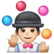 Man Juggling: Light Skin Tone on Samsung