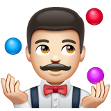 Man Juggling: Light Skin Tone on WhatsApp