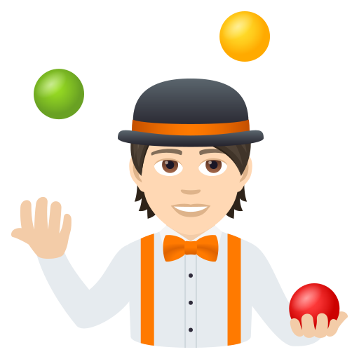 Juggling: Light Skin Tone on JoyPixels