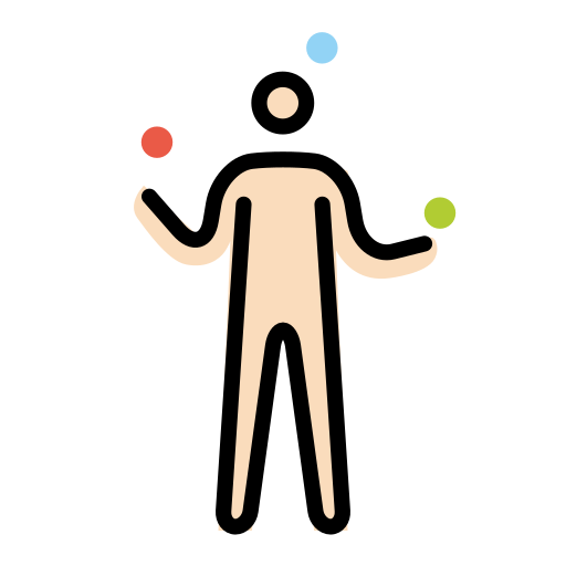 Juggling: Light Skin Tone on OpenMoji