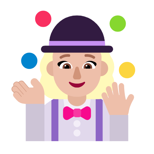 Woman Juggling: Medium-Light Skin Tone on Microsoft Fluent