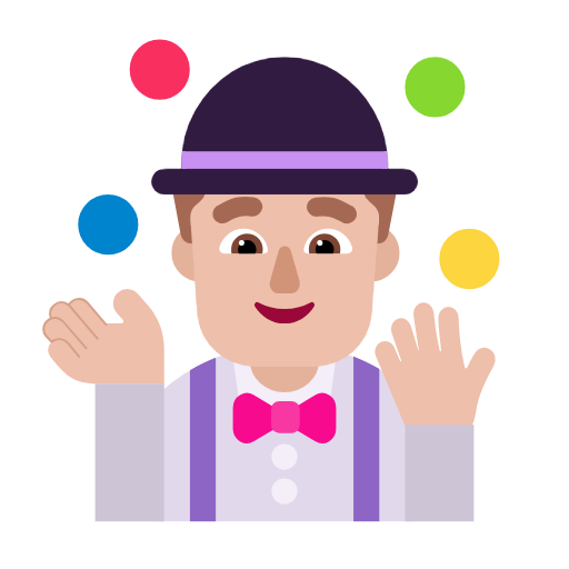 Man Juggling: Medium-Light Skin Tone on Microsoft Fluent