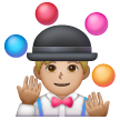 Man Juggling: Medium-Light Skin Tone on Samsung