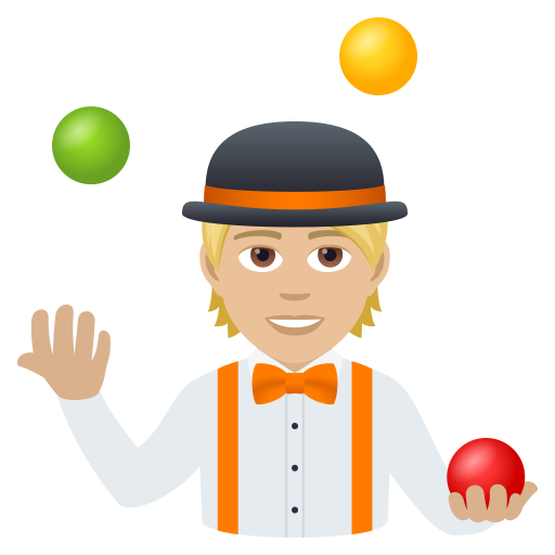 Juggling: Medium-Light Skin Tone on JoyPixels