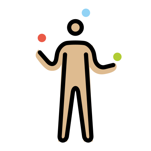 Juggling: Medium-Light Skin Tone on OpenMoji