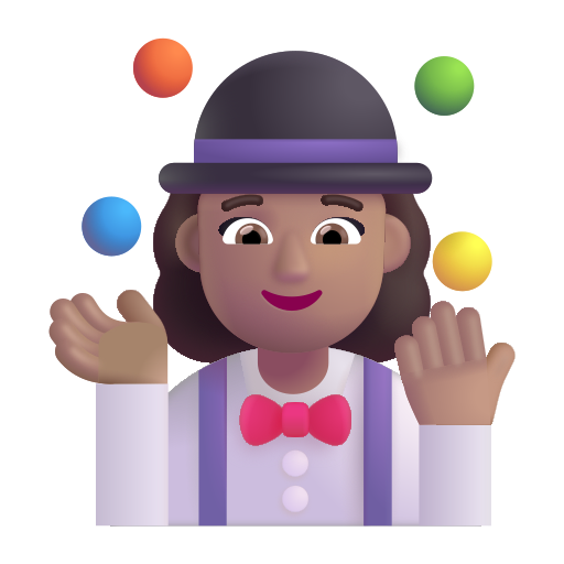 Woman Juggling: Medium Skin Tone on Microsoft 3D