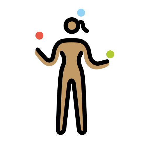 Woman Juggling: Medium Skin Tone on OpenMoji