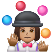 Woman Juggling: Medium Skin Tone on Samsung