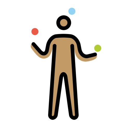 Man Juggling: Medium Skin Tone on OpenMoji