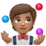 Juggling: Medium Skin Tone on WhatsApp