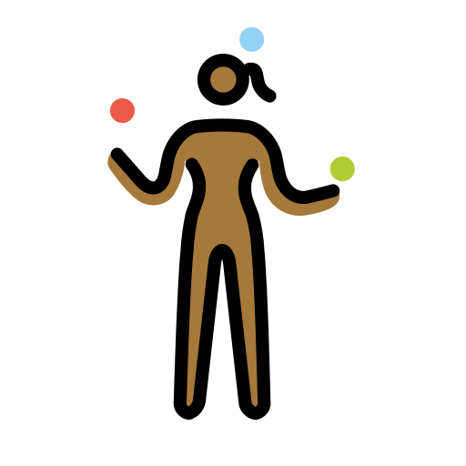 Woman Juggling: Medium-Dark Skin Tone on OpenMoji