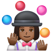 Woman Juggling: Medium-Dark Skin Tone on Samsung